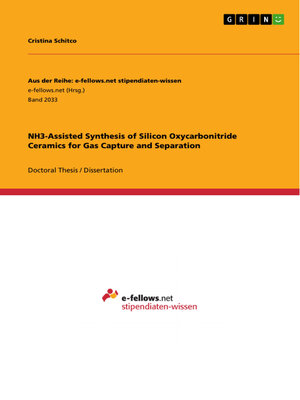 cover image of NH3-Assisted Synthesis of Silicon Oxycarbonitride Ceramics for Gas Capture and Separation